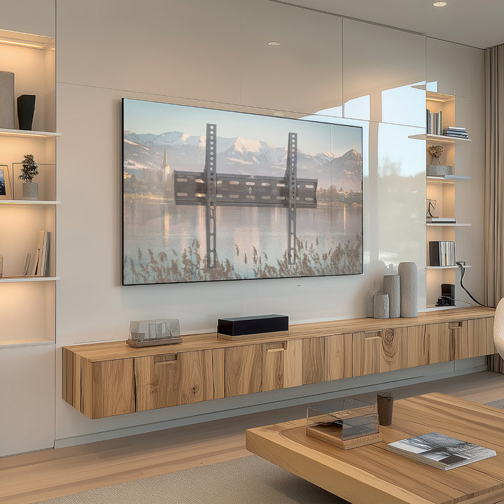 Maclean MC-862 Support mural mural pour téléviseur à écran plasma LCD OLED QLED universel de 26 à 55 kg à 40 kg max VESA 600x400 mm, design mince inclinable