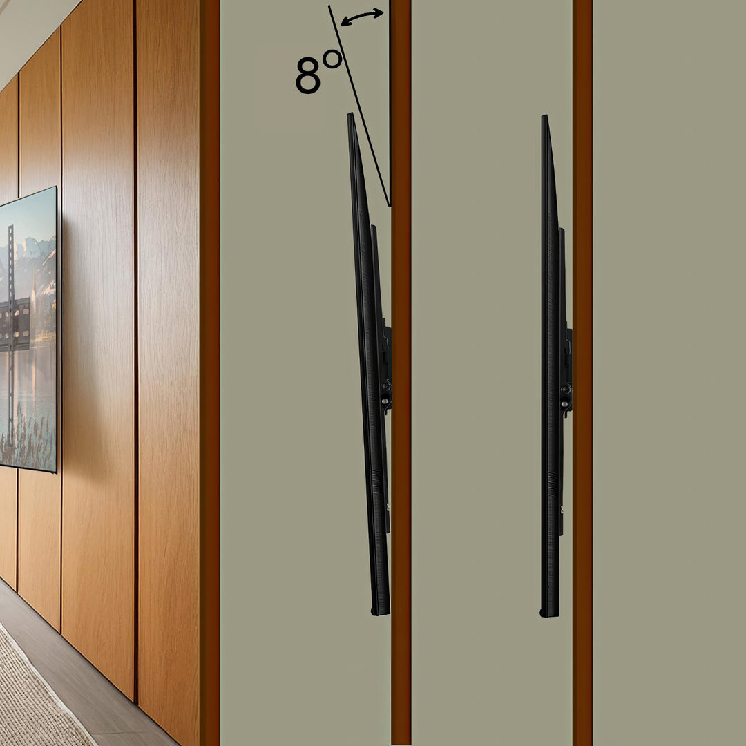 Maclean MC-862 Support mural mural pour téléviseur à écran plasma LCD OLED QLED universel de 26 à 55 kg à 40 kg max VESA 600x400 mm, design mince inclinable