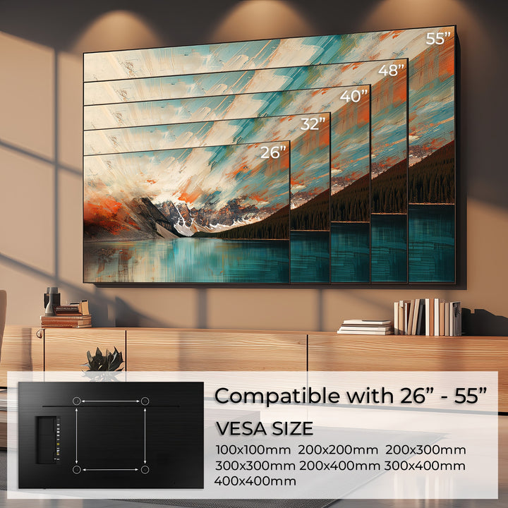 Maclean MC-862 Support mural mural pour téléviseur à écran plasma LCD OLED QLED universel de 26 à 55 kg à 40 kg max VESA 600x400 mm, design mince inclinable