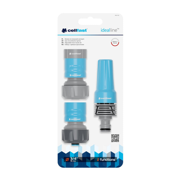 Kit Cellfast, arroseur droit, raccords rapides 3/4'', Ideal