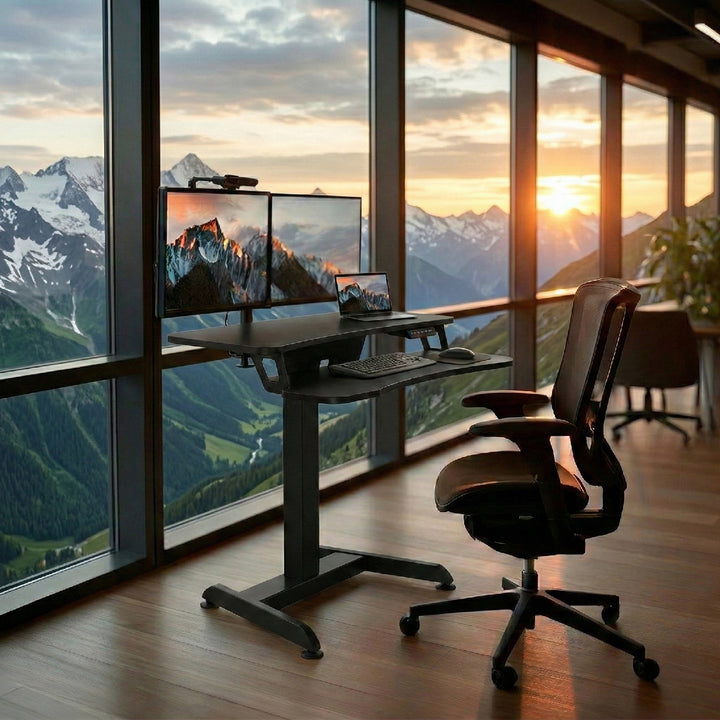 Maclean MC-835 in hoogte verstelbaar elektrisch zit-sta bureau, hoogte 72 - 122 cm, max. belasting 37 kg