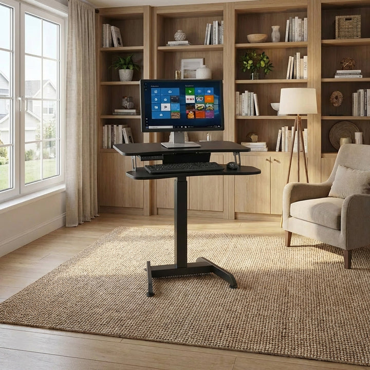 Maclean MC-835 in hoogte verstelbaar elektrisch zit-sta bureau, hoogte 72 - 122 cm, max. belasting 37 kg