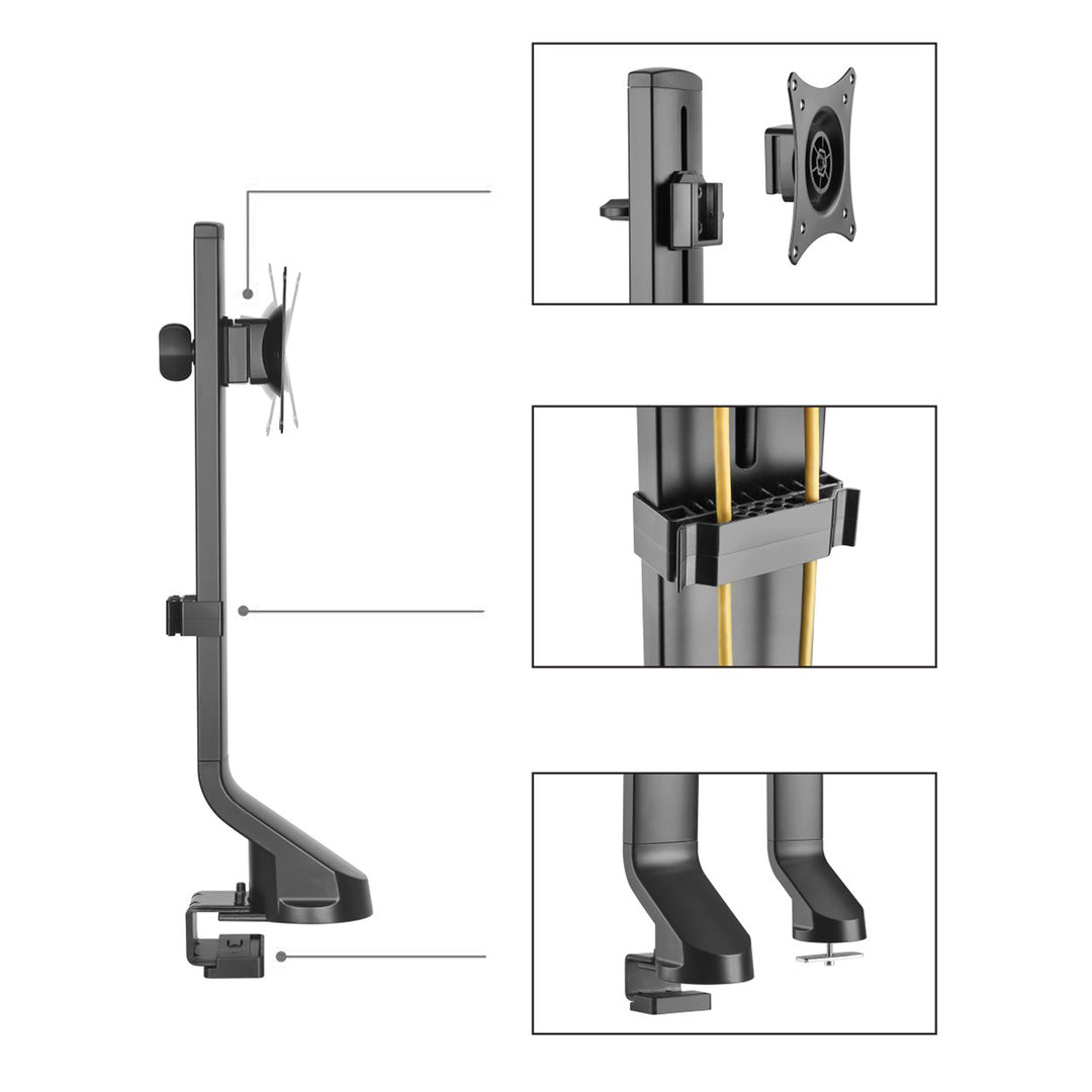 Support de bureau pour écran 17 "-32" 8 kg avec gestion des câbles Maclean MC-853 compatible avec MC-848 et MC-849