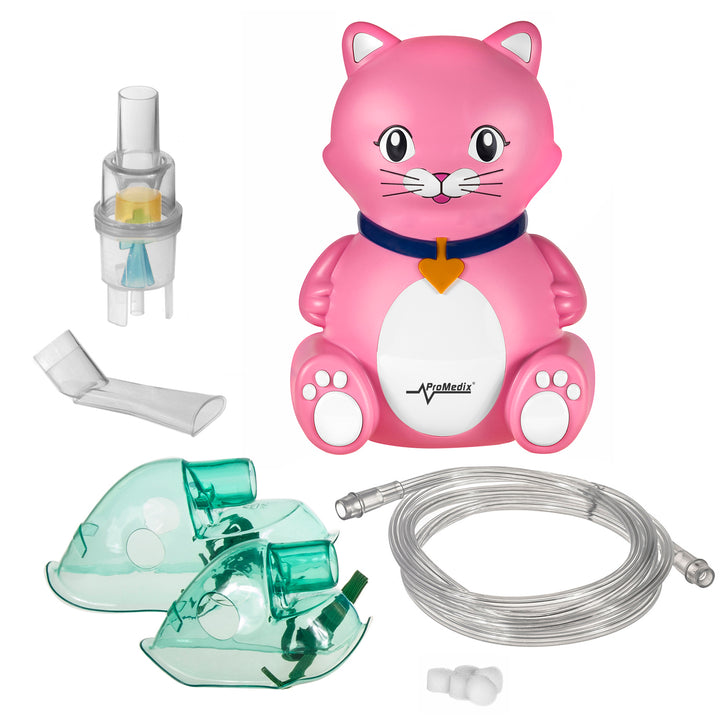 Promedix PR-816 chat inhalateur pour enfants, set de nébulisation, masques, filtres version UK