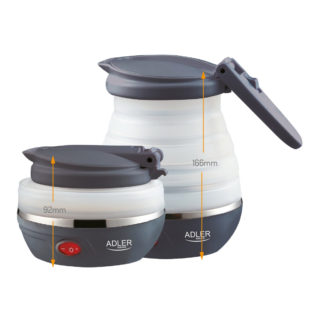 Bouilloire en silicone touristique Adler AD 1279, pliée