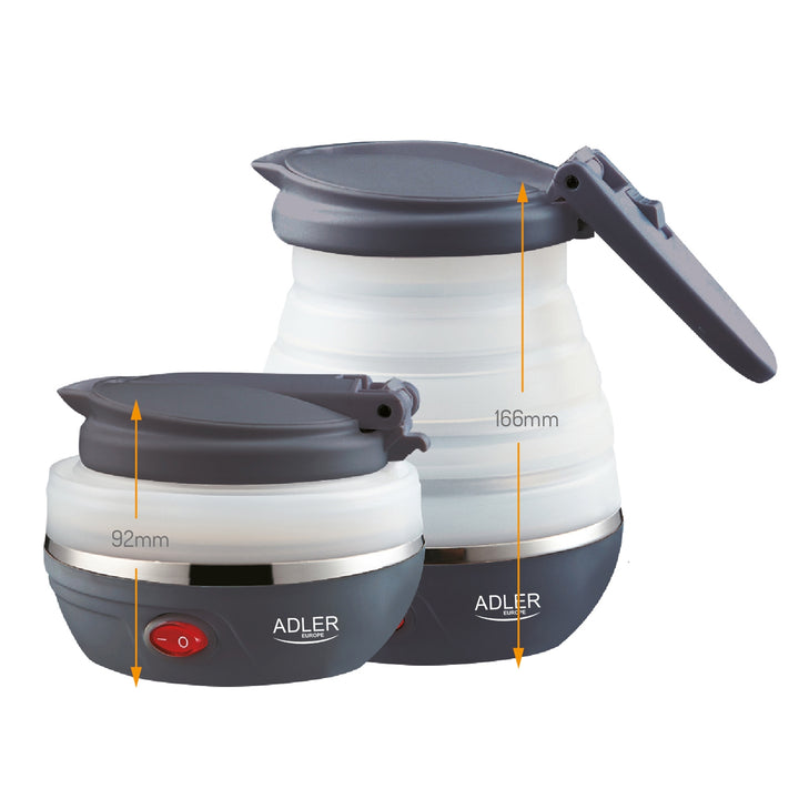 Bouilloire en silicone touristique Adler AD 1279, pliée