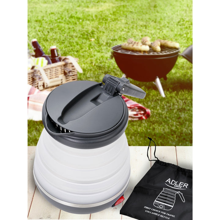 Bouilloire en silicone touristique Adler AD 1279, pliée
