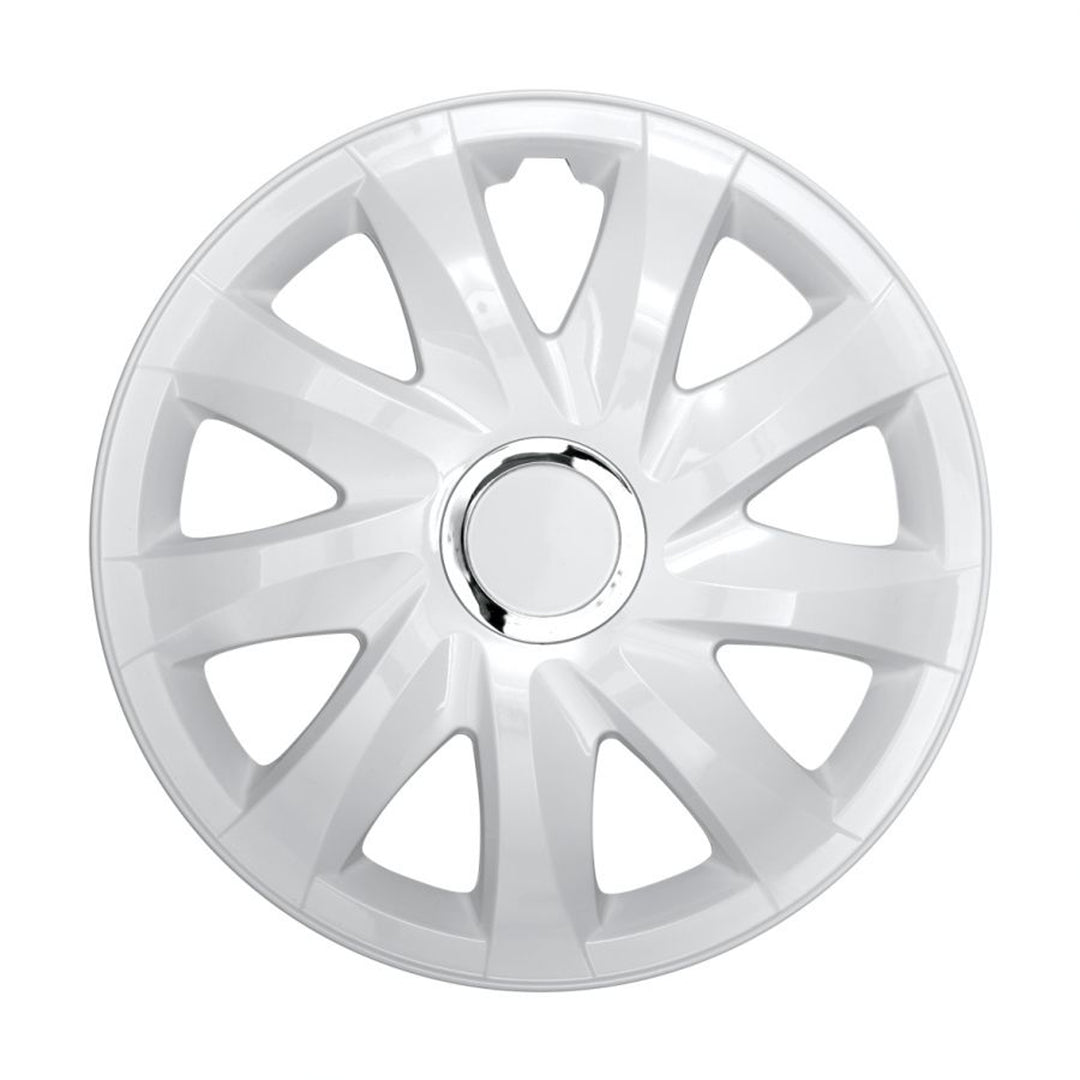 Enjoliveurs de roues 15 " laqués blanc 4 pièces Drift
