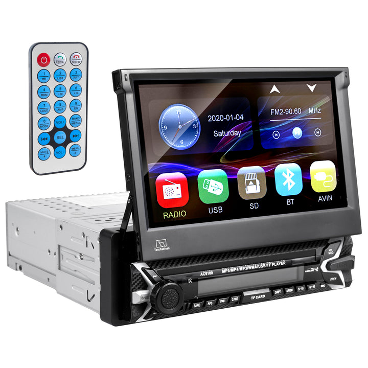 Bluetooth Handsfree Multimedia Autoradio 7 "LCD Touchscreen 1080P MP5 AVI DivX RDS Afstandsbediening Digitale Radio 1 DIN