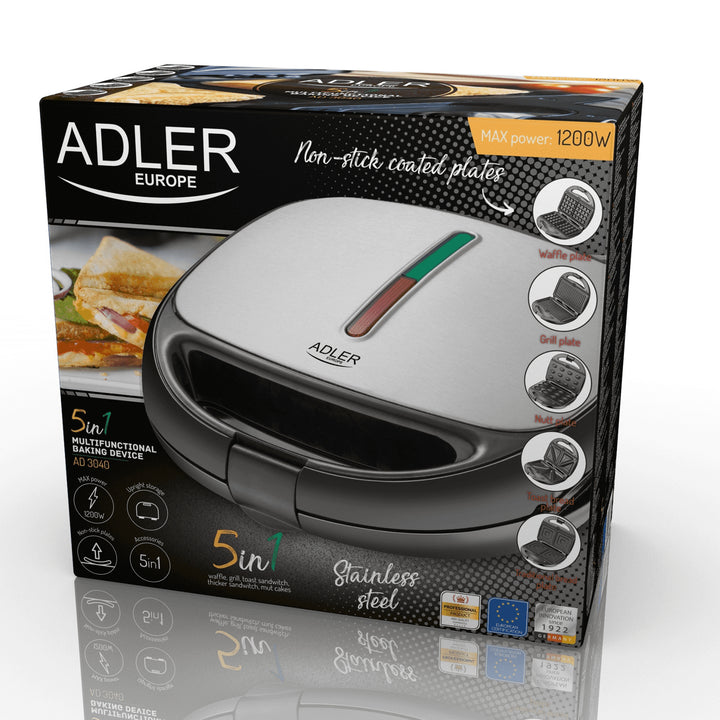 Adler AD 3040 1200W multifunctionele broodrooster met 5 functies