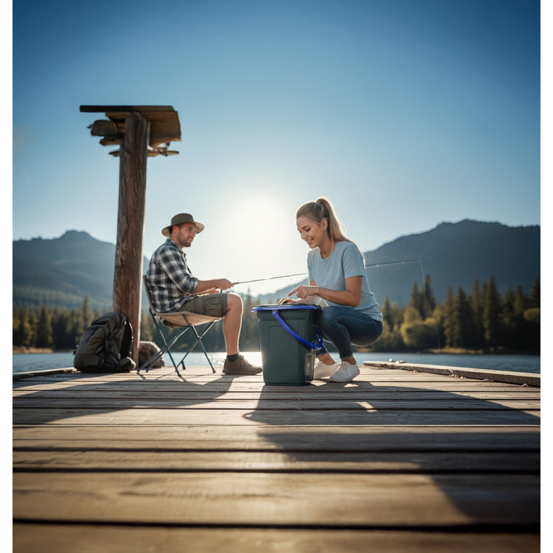 GreenBlue GB320BB Zwart en Marineblauw Reistoilet