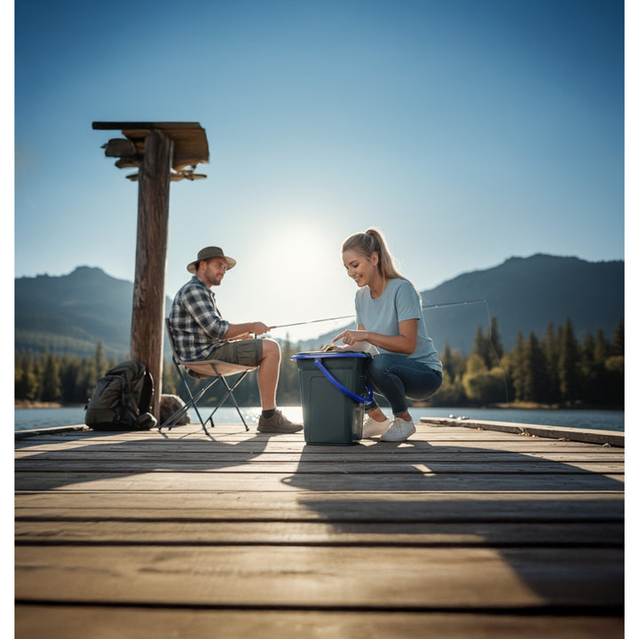 GreenBlue GB320BB Zwart en Marineblauw Reistoilet