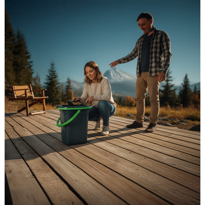 GreenBlue GB320BG Zwart en Groen Toeristentoilet