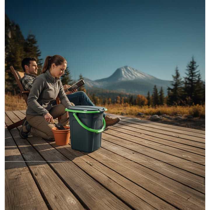 GreenBlue GB320BG Zwart en Groen Toeristentoilet