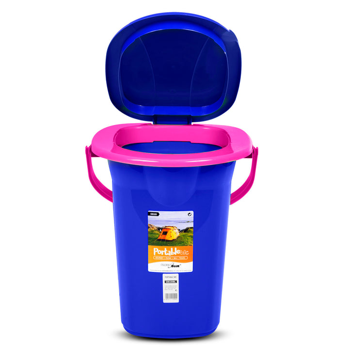 Toilette de voyage GreenBlue GB320BR, bleu marine et rose