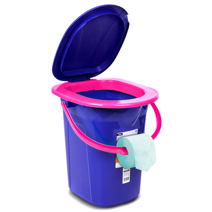 Toilette de voyage GreenBlue GB320BR, bleu marine et rose