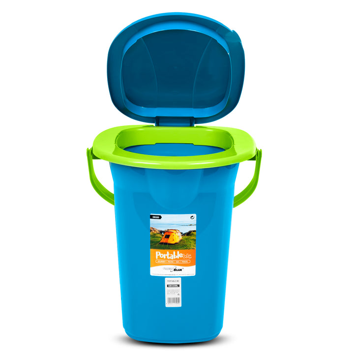 Toilette touristique camping portable GreenBlue GB320 Turquoise-Citron