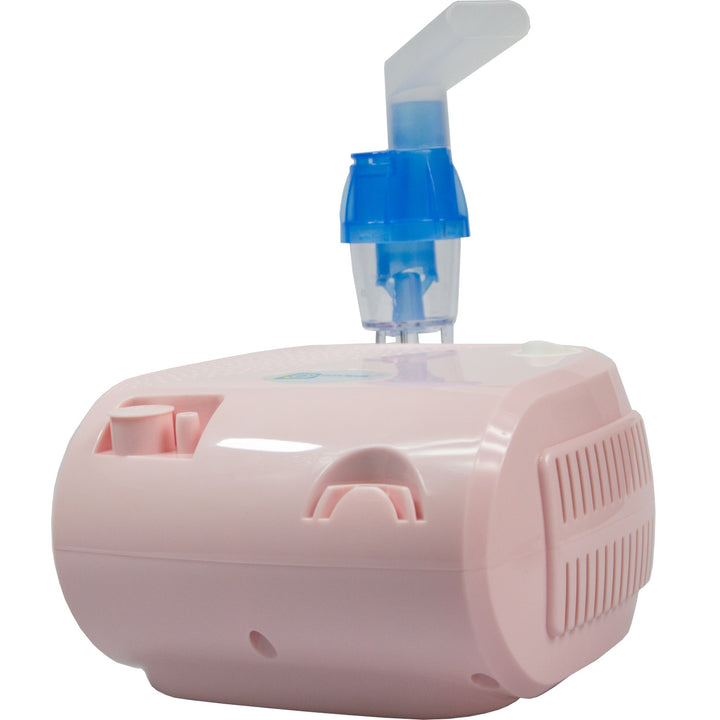 Vernevelaar-inhalator met maskers, slangen en filters roze Omnibus BR-CN116B