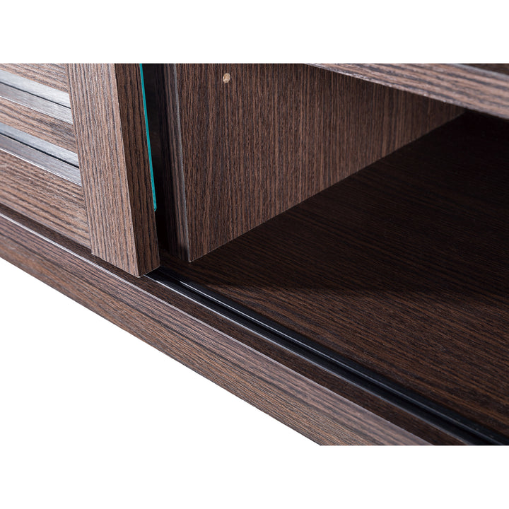 Table meuble TV jusqu'à 65 " avec portes coulissantes Maclean MC-874