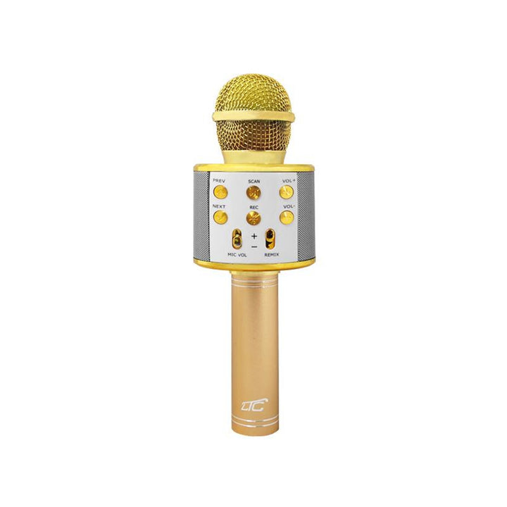 Microphone Bluetooth avec haut-parleur LTC MIC100 or rose