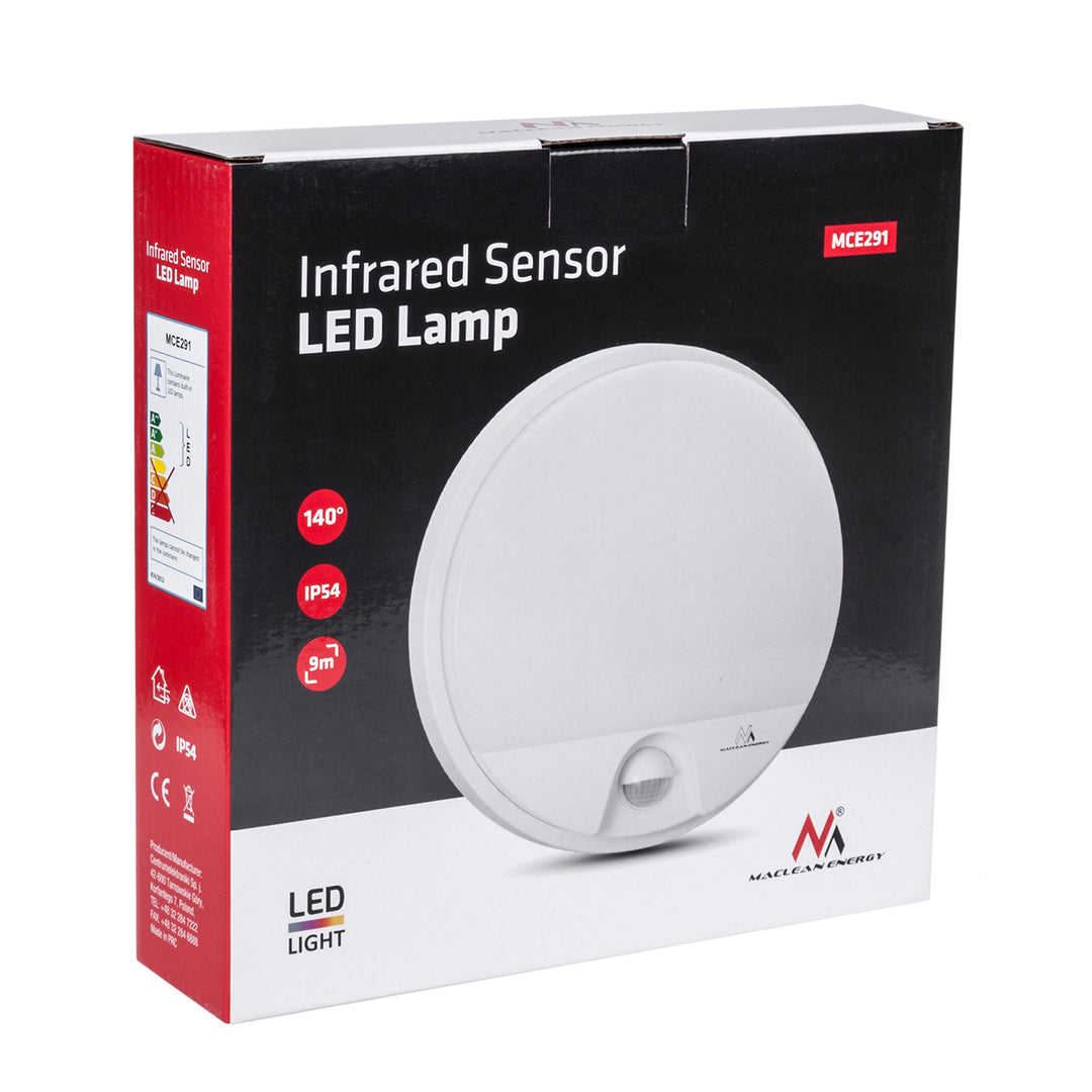 LED wandlamp met infrarood bewegingsmelder Maclean MCE291