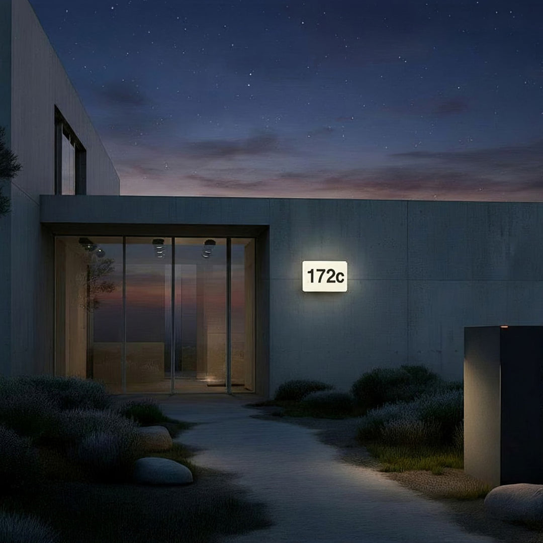 Maclean LED, numéro de maison, avec détecteur crépusculaire, blanc, max 10W, IP65, couleur neutre (4000K), max 1000lm, MCE292 W