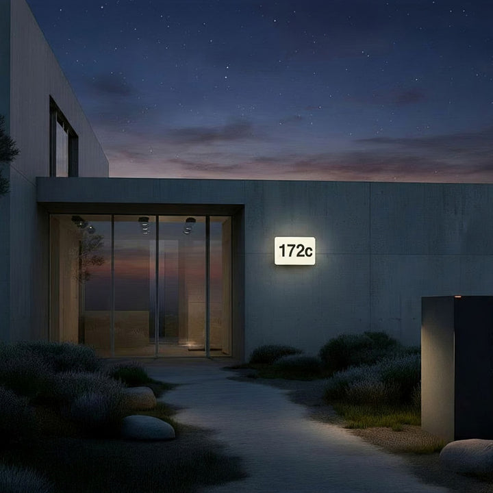 Maclean LED, numéro de maison, avec détecteur crépusculaire, blanc, max 10W, IP65, couleur neutre (4000K), max 1000lm, MCE292 W