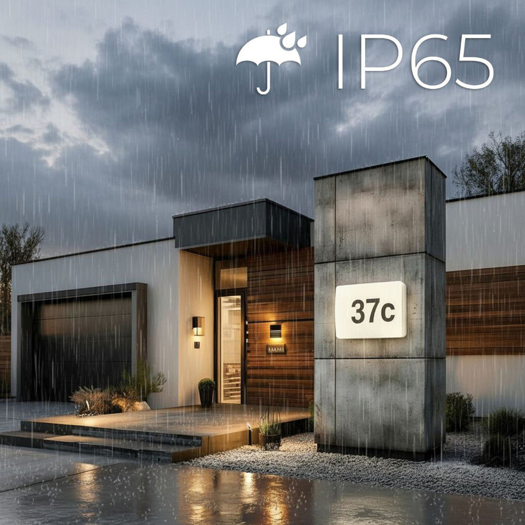 Maclean LED, numéro de maison, avec détecteur crépusculaire, blanc, max 10W, IP65, couleur neutre (4000K), max 1000lm, MCE292 W