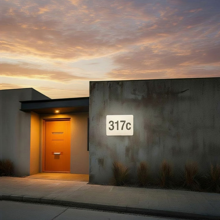 Maclean LED, numéro de maison, avec détecteur crépusculaire, blanc, max 10W, IP65, couleur neutre (4000K), max 1000lm, MCE292 W