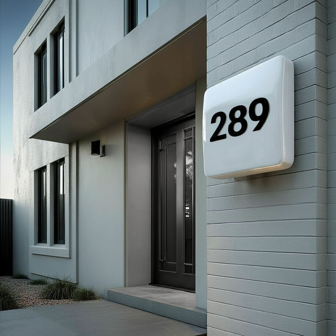 Maclean LED, numéro de maison, avec détecteur crépusculaire, blanc, max 10W, IP65, couleur neutre (4000K), max 1000lm, MCE292 W