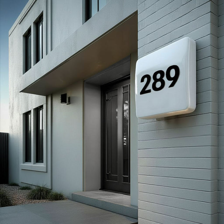 Maclean LED, numéro de maison, avec détecteur crépusculaire, blanc, max 10W, IP65, couleur neutre (4000K), max 1000lm, MCE292 W