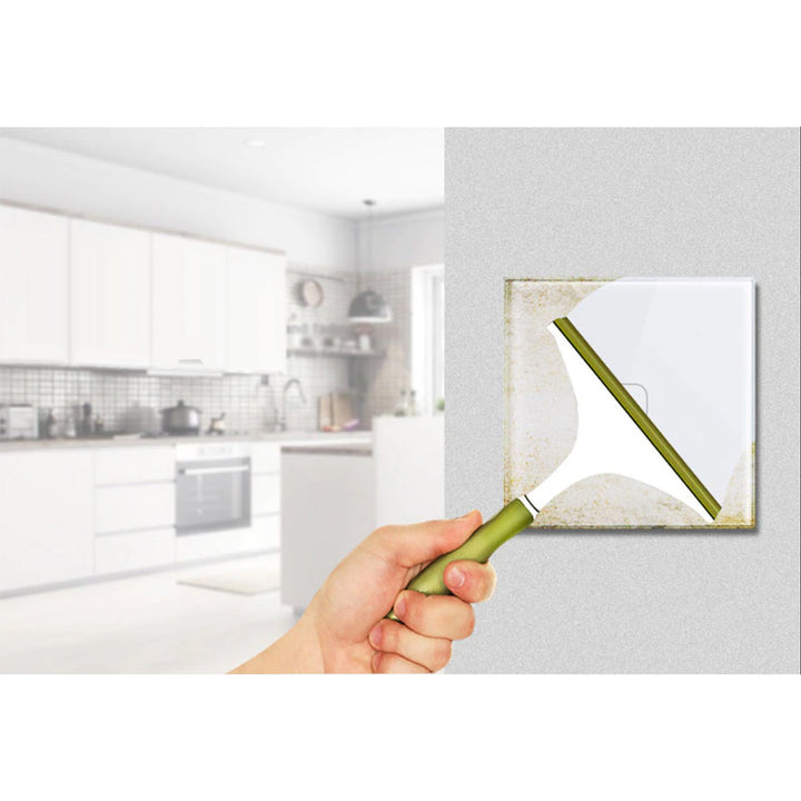 Interrupteur d'éclairage tactile LED en verre blanc avec bouton carré Maclean Energy MCE701W