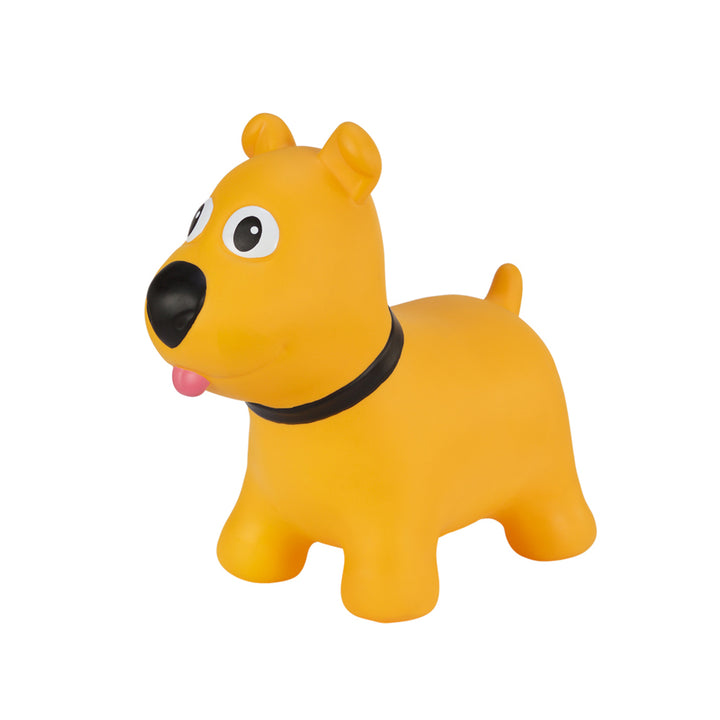 Chien jaune de Tootina - jouet gonflable de saut pour les enfants