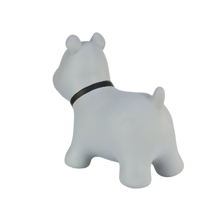 Chien gris de Tootina - jouet gonflable de saut pour les enfants
