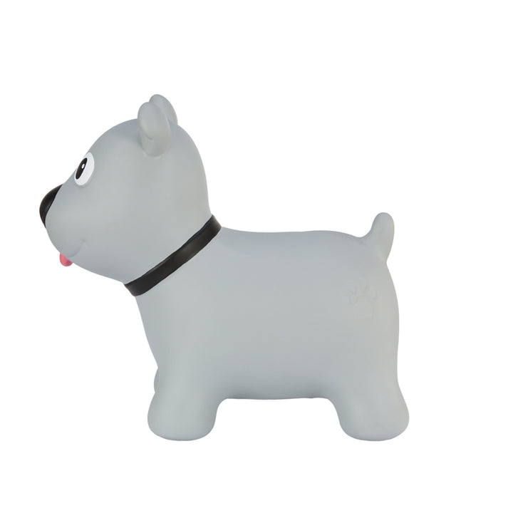 Chien gris de Tootina - jouet gonflable de saut pour les enfants