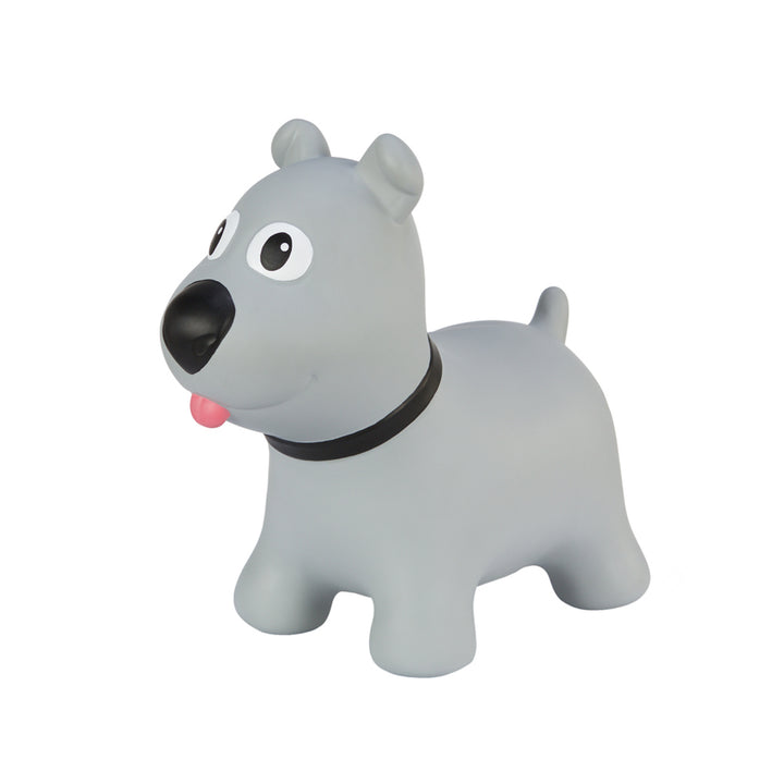 Chien gris de Tootina - jouet gonflable de saut pour les enfants