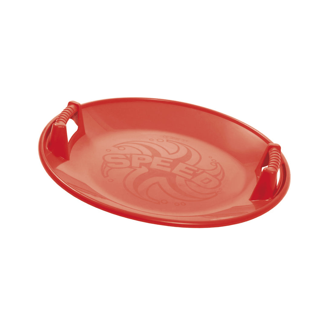 Ronde slee voor kinderen en volwassenen met zijhandvatten Prosperplast Speed ​​rood