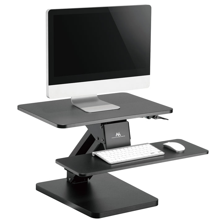 Poste de travail assis-debout Fixation de bureau pour clavier et moniteur ou ordinateur portable Maclean MC-882