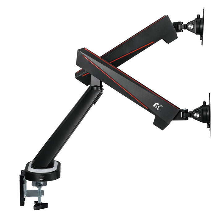 Gelede arm voor 2 gamingschermen 17-32" 2x 8kg LCD NanoRS RS887 17-32" 2x 8kg (max 16kg) vesa 75x75 en 100x100