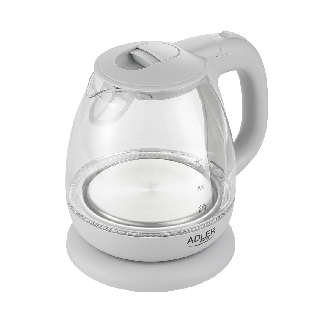 Bouilloire électrique en verre à LED 1.0L Adler AD 1283G