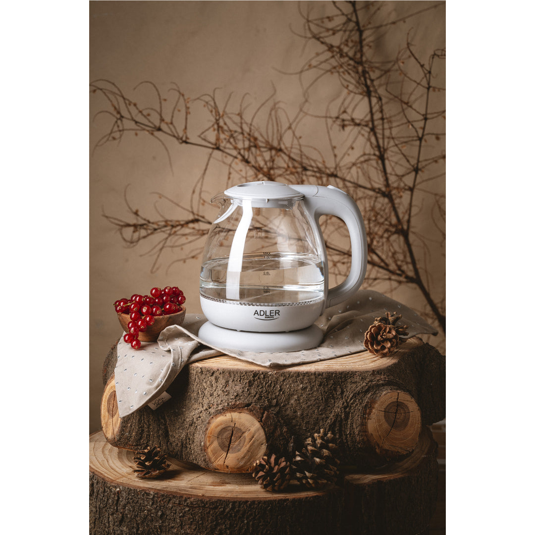 Bouilloire électrique en verre à LED 1.0L Adler AD 1283G