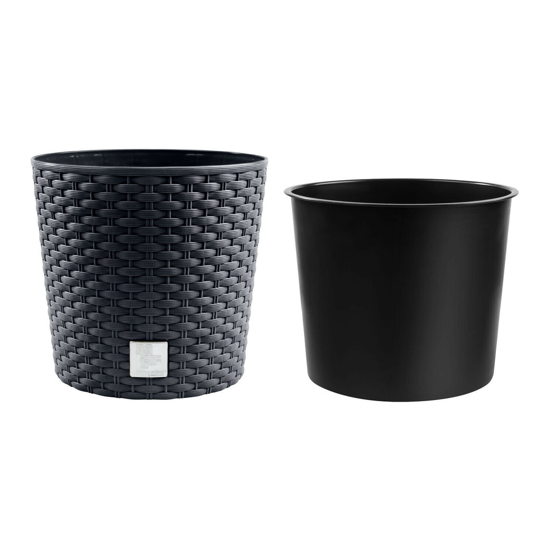 Bloempot met inzet Prosperplast Rato Rond DRTUS400L-S433 - antraciet