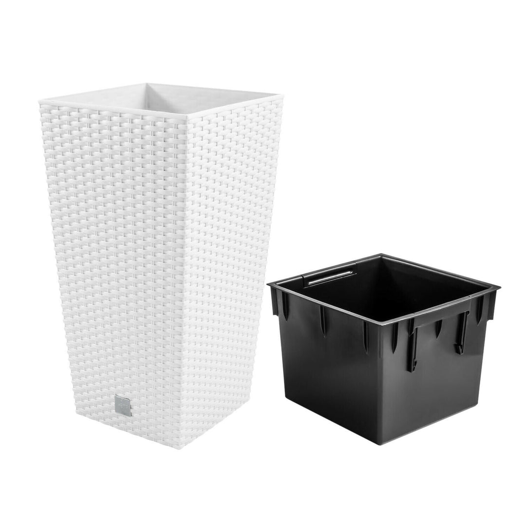 Pot de fleur avec insert Prosperplast Rato Square DRTS265-S449 - blanc