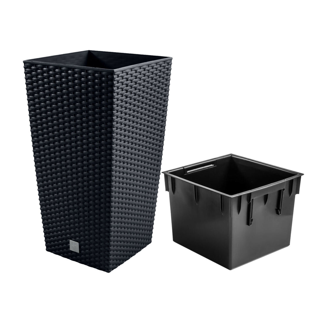 Bloempot met inzet Prosperplast Rato Square DRTS300-S433 - antraciet