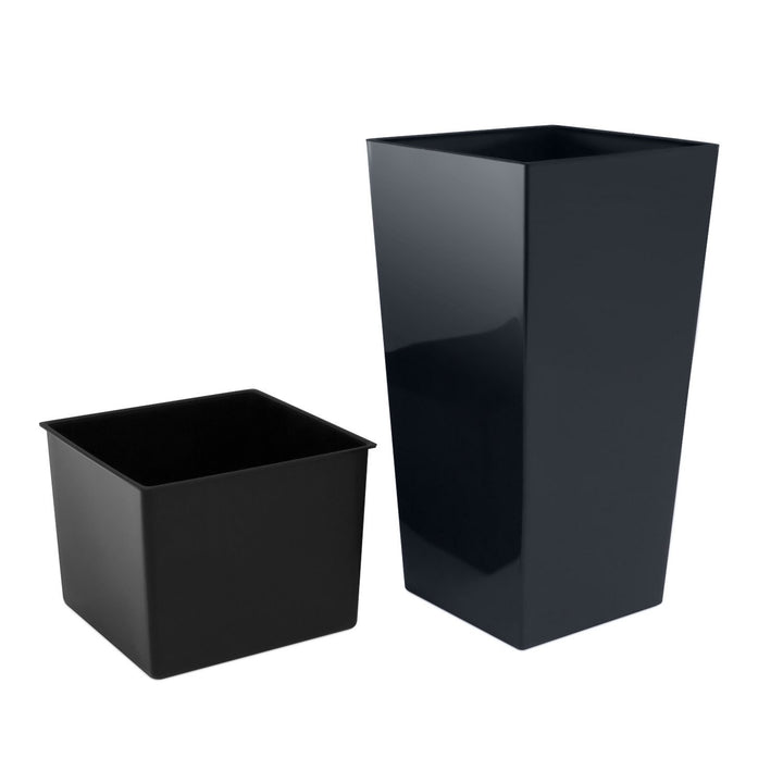 Pot de fleur avec insert 4L Urbi Square anthracite DURS140-S433