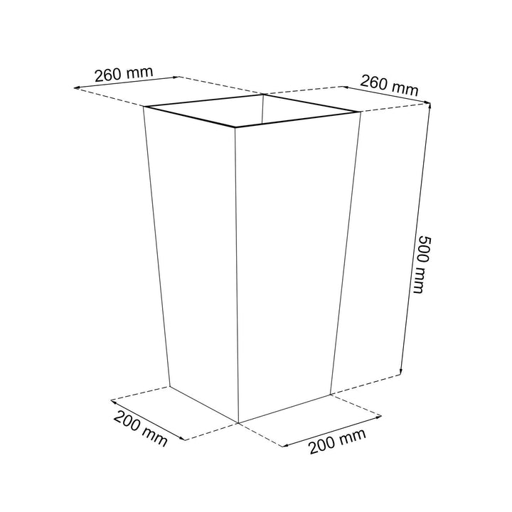 Bloempot 26,6L met Urbi Square inzet DURS265-S433 antraciet