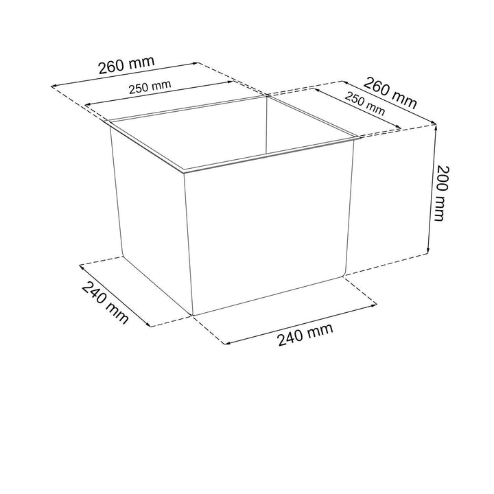 Bloempot 26,6L met Urbi Square inzet DURS265-S433 antraciet