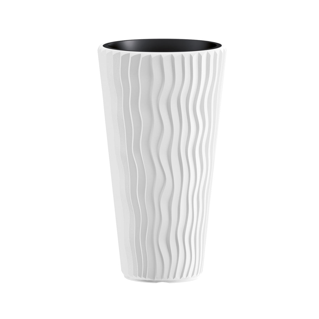 Pot de fleurs avec insert Sandy Slim DPSP300 - blanc
