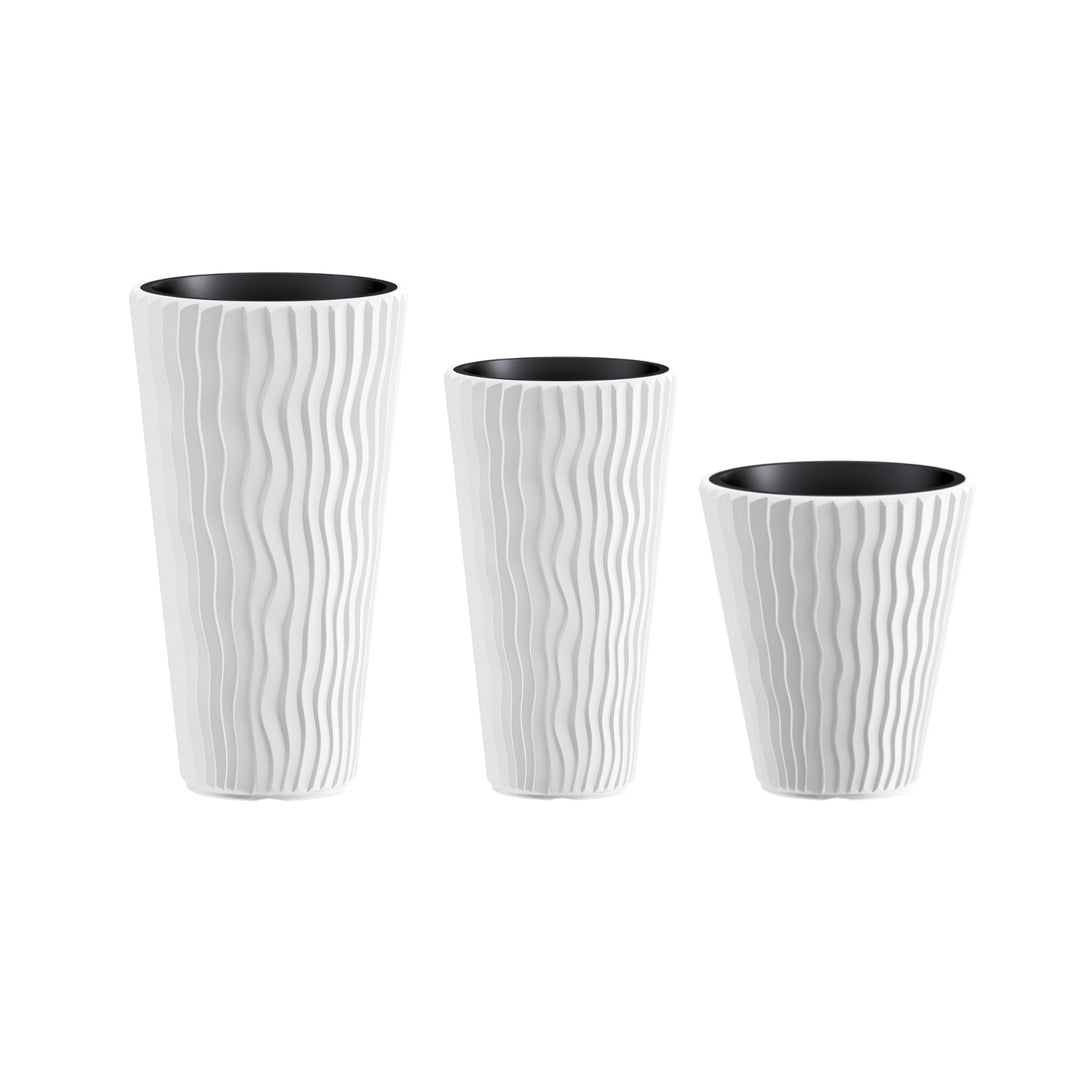 Pot de fleurs avec une contribution Sandy Slim DPSP400-S449 - blanc