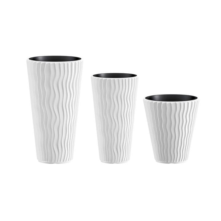 Pot de fleurs avec une contribution Sandy Slim DPSP400-S449 - blanc